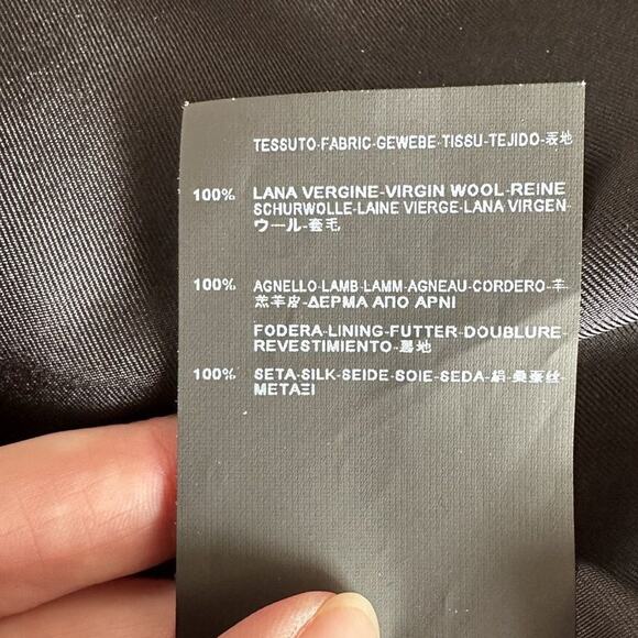 Saint Laurent Wool Wrap Skirt size FR 36 Black Leather Trim - Picture 14 of 16